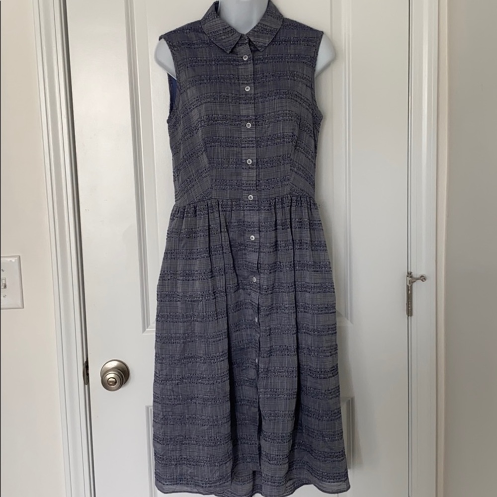Shoshanna chambray shirtdress sz 6 pockets lined
